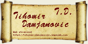 Tihomir Damjanović vizit kartica